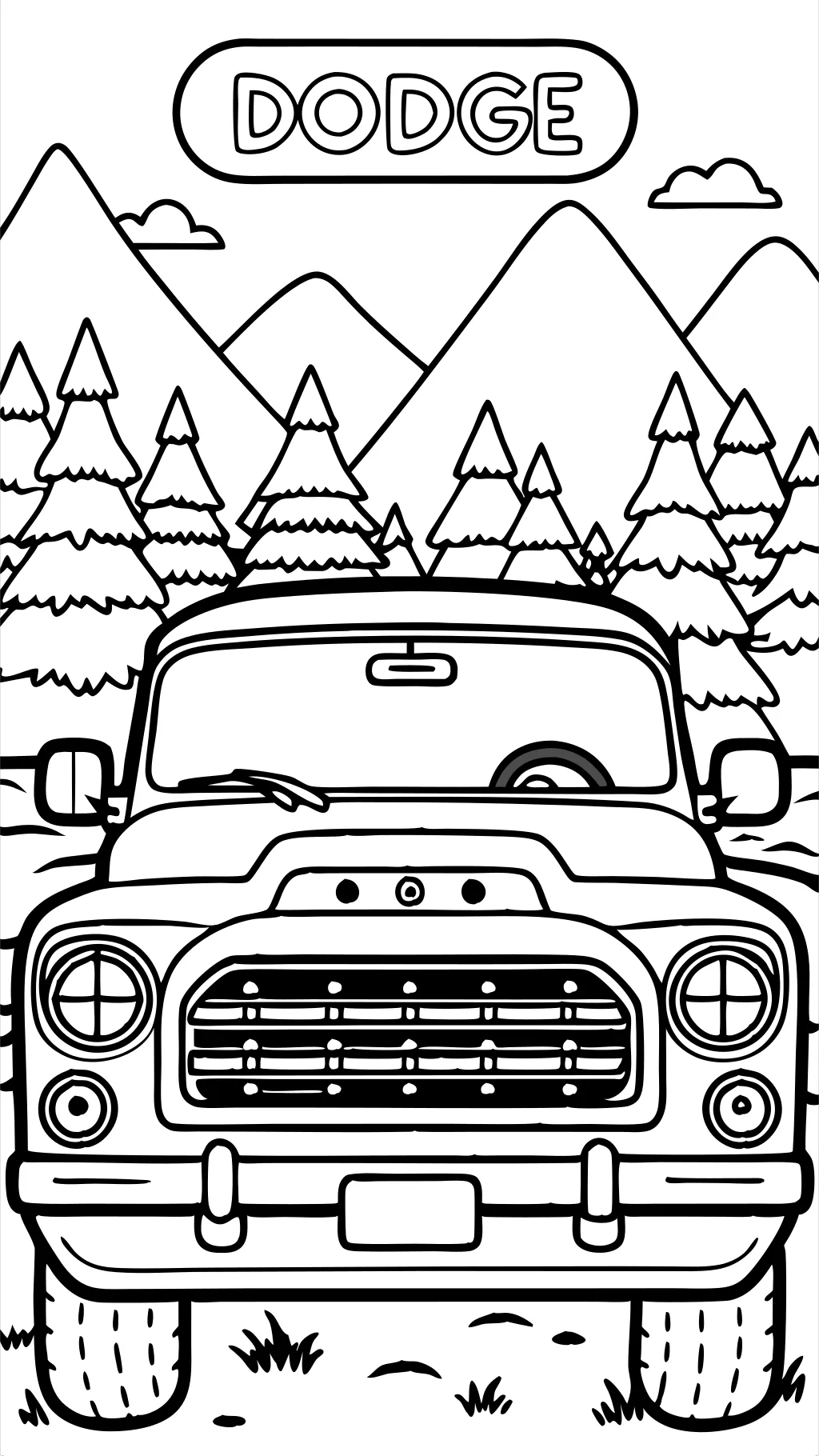 dodge truck coloring pages